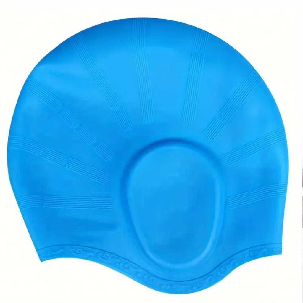 AureaSilk Long Hair Cap Made From Silicone With Built-In Ear Pockets