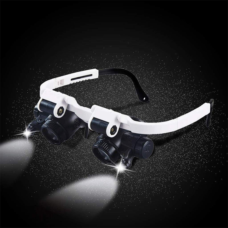Dual-Lens LED Magnifier Kit With 8x, 15x, Plus 23x Magnification, 180-Degree Rotating Lens