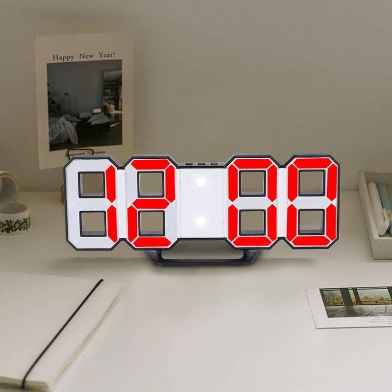 Smart 3D Digital Alarm Clock With Modern Minimalist Look For Desks