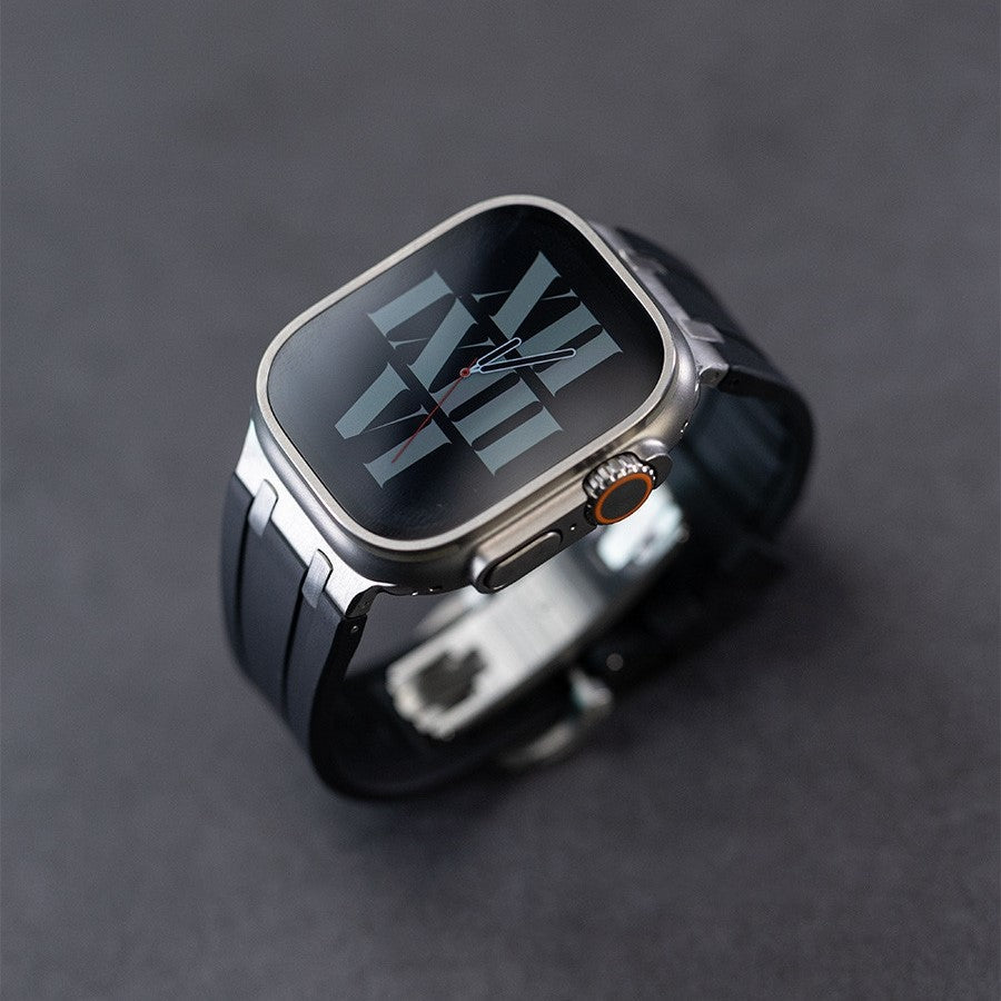 Bracelet en silicone NovaLink pour Apple Watch avec adaptateur en titane