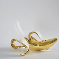 LumaBloom Bananenförmige Goldene LED-Tischlampe für Wohnkultur