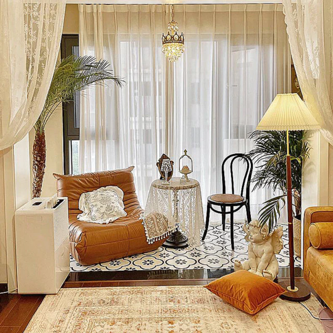 LumaVero Rice Paper Floor Lamp With Soft Ambient Glow