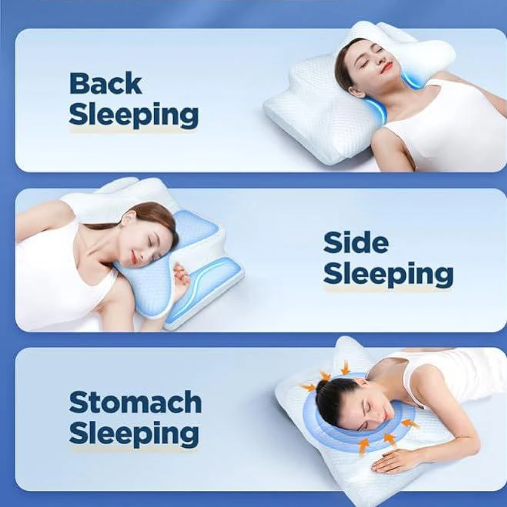 Ergonomic Memory Foam Pillow For Snore Relief And Easier Breathing