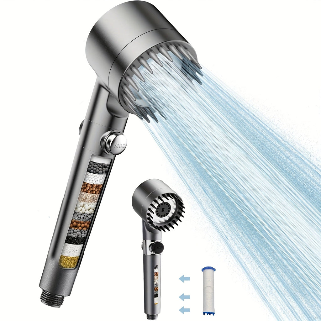 Pureflow Chlorine-Reducing Handheld Showerhead With On Off Switch And Skin Care Filter