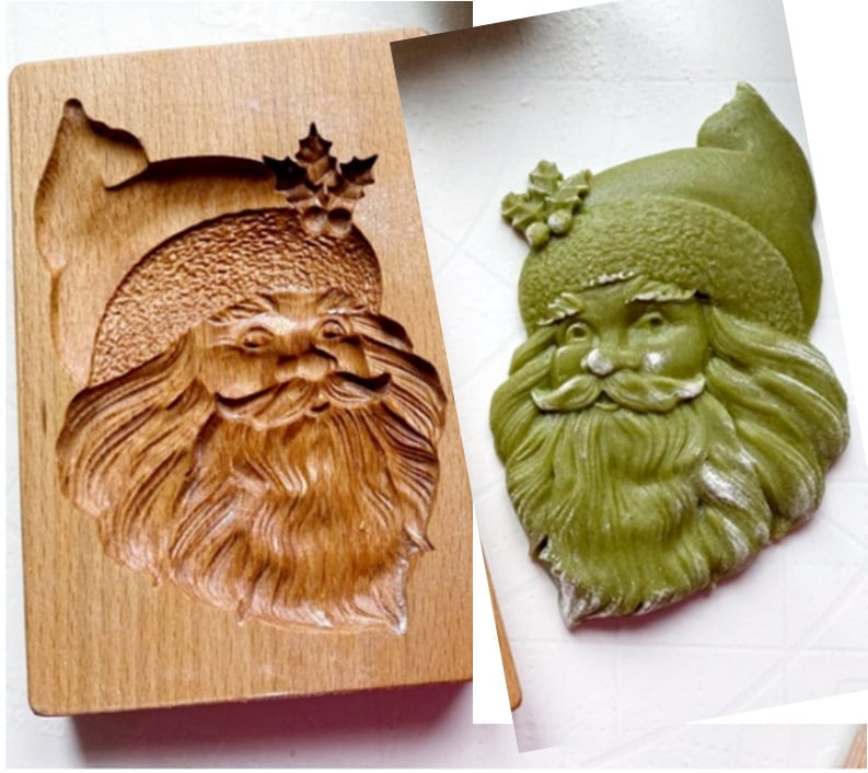 Engraved Wooden Cookie Molds With Pastry Stamps For Gingerbread And Biscuits