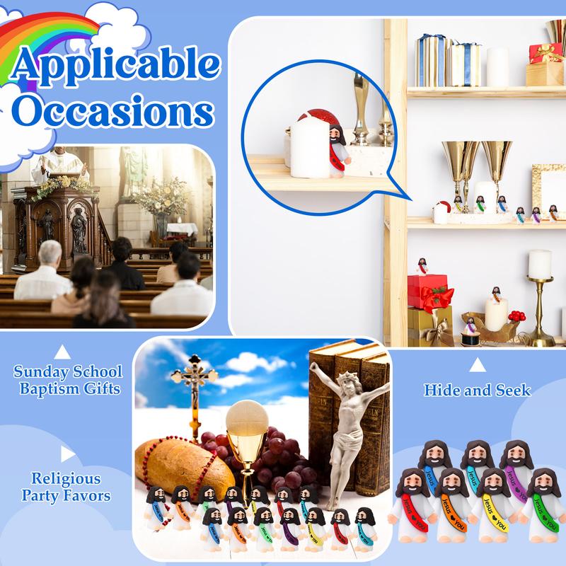 24-Piece Tiny Jesus Figurines Set With A Love You Message