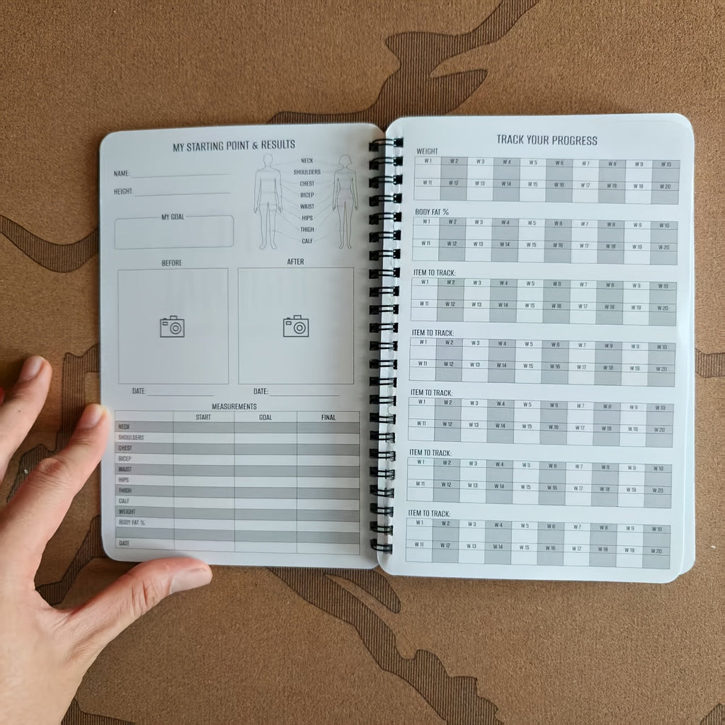 Fitlog Diario de Bolsillo para el Progreso de Entrenamiento y Metas de Fitness