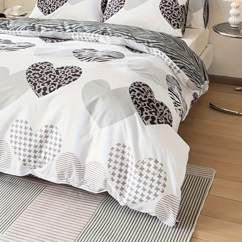 Vivaprint 3-Piece Duvet Cover Ensemble In A Bright Multicolor Pattern