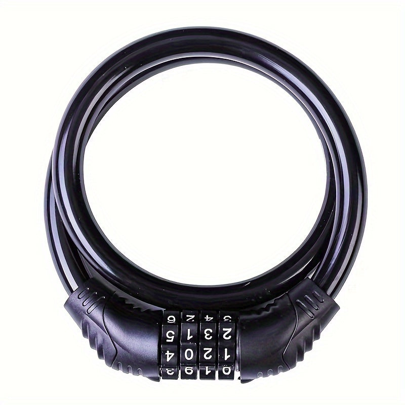 Zamek rowerowy BikeGuard ze stalowym kablem i 4-cyfrowym kodem do rowerów elektrycznych i szosowych