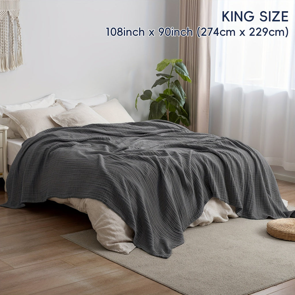 Cloudsoft 4-Layer Cotton Blanket Delivers Year-Round Breathable Comfort