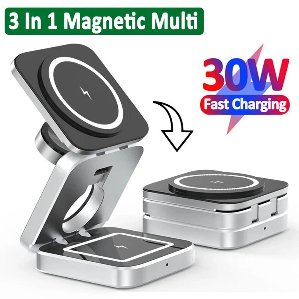 VeloCharge Magnetic Wireless Charger Three-In-One For IPhone AirPods And Apple Watch