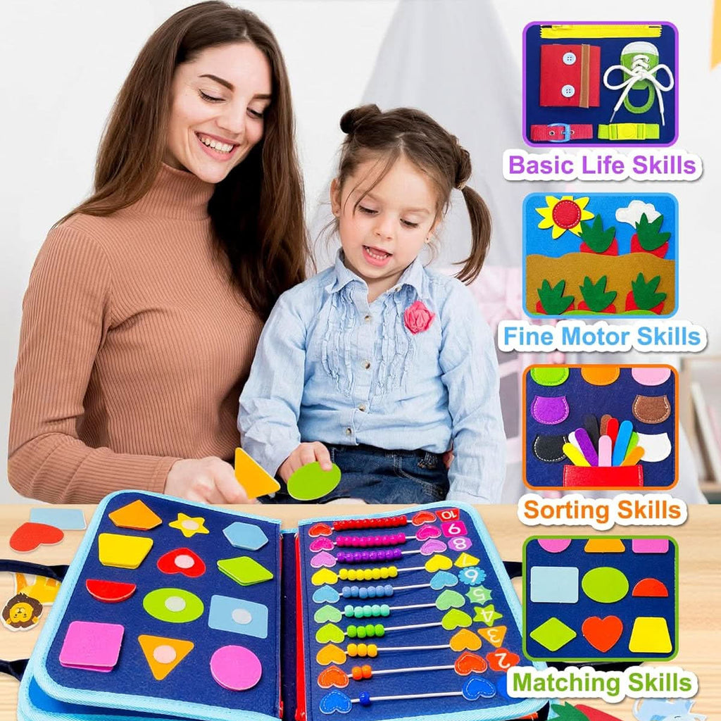 BrightNest Montessori Tablica Aktywności dla Niemowląt 6 Miesięcy Rozwija Motorykę Małą