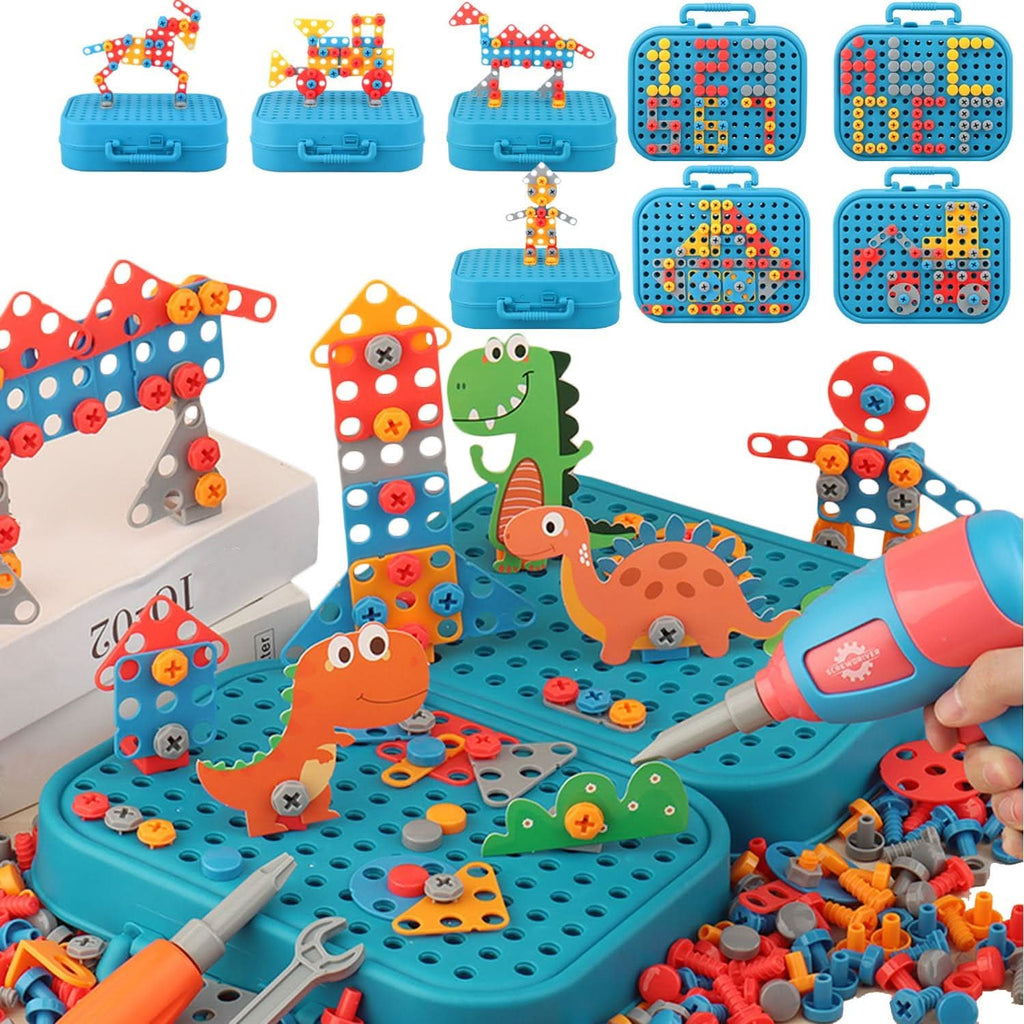 NovaBuild ToolPlay Set für Kleinkinder Praktisches Kreativitäts- und Lernset 211 Teile
