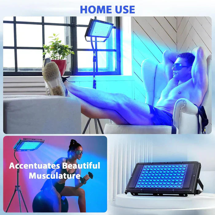 At-Home Tanning Panel With 96 Beads Emitting 460 And 480 Nanometers