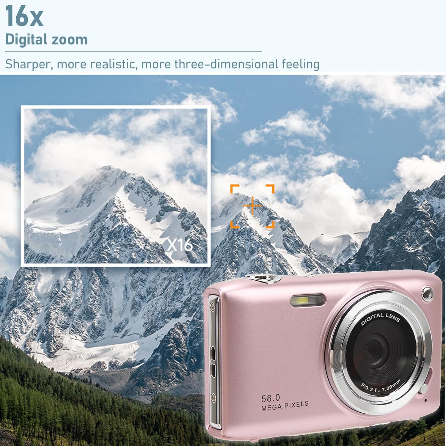 Lumora 4K kamera s 58MP fotografiemi a 16x zoomem pro každodenní použití