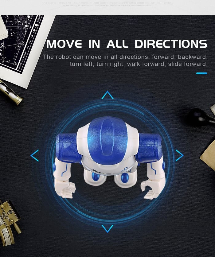 Robot per bambini ThinkBot con controllo gestuale che balla e parla, ricaricabile