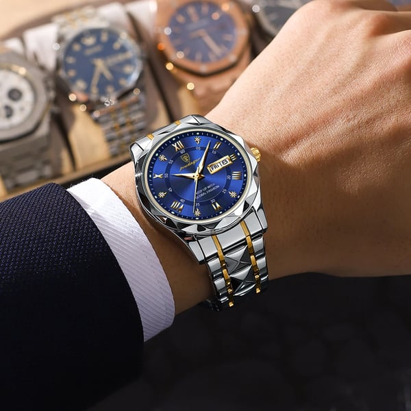 Orologio da uomo impermeabile di lusso del marchio leader con lancette luminose