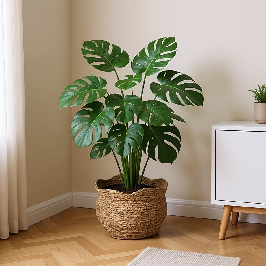 Rattankruka Handvävd Planterare för Naturlig Boho- och Skandinavisk Inredning
