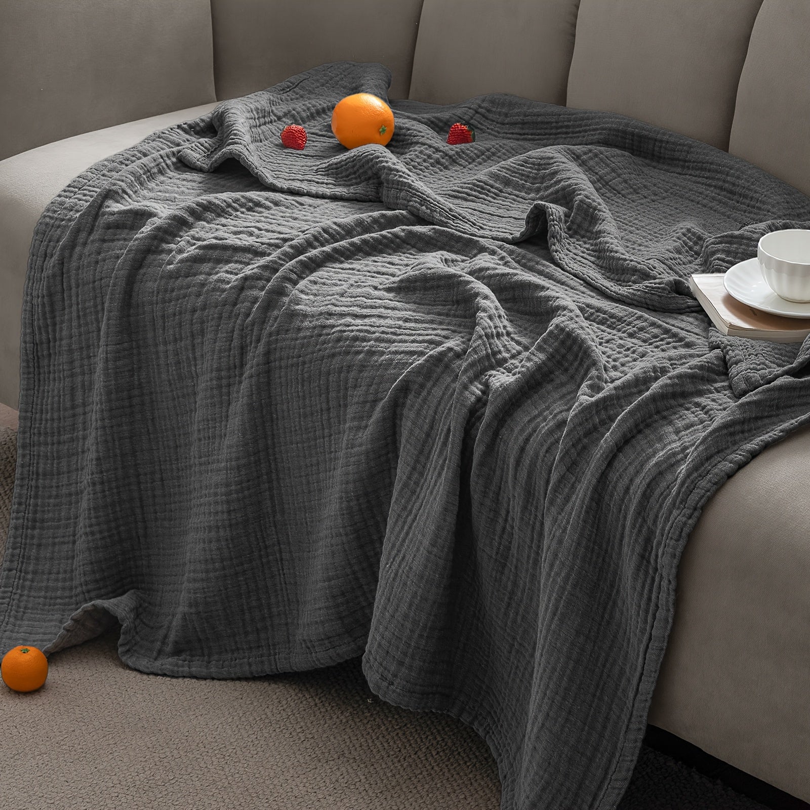 Cloudsoft 4-Layer Cotton Blanket Delivers Year-Round Breathable Comfort