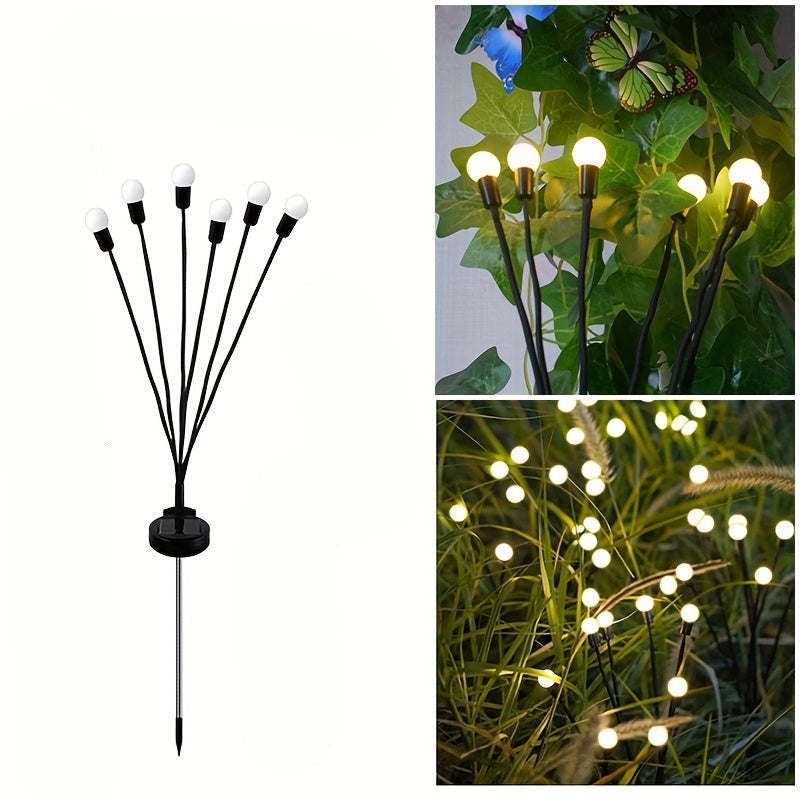 أضواء أرضية سولار نايتفلير 6/8/10 LED على شكل يرقة للنباتات والمهرجانات