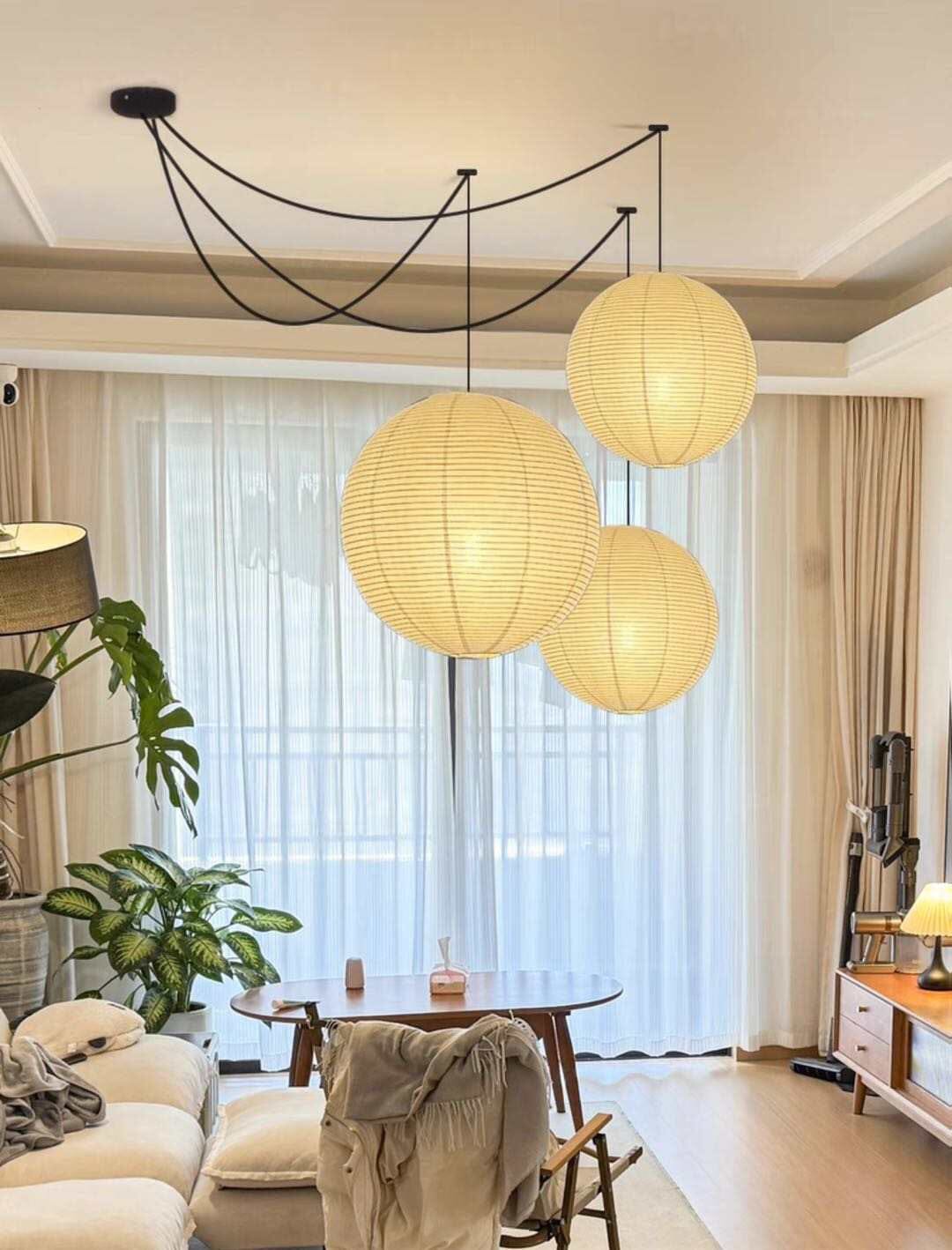 Paper Balloon Lamps With Parisian Flair For Hallways In Living Areas By Astra Cozy Glow