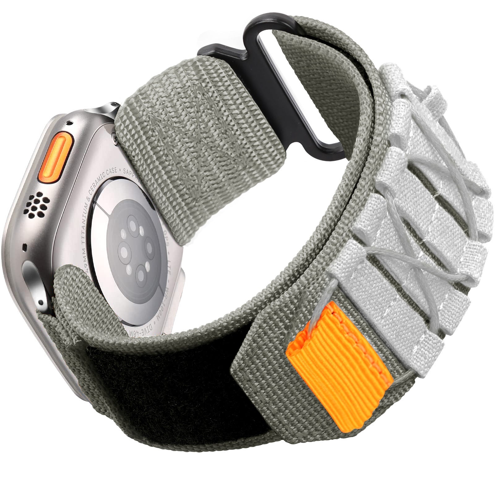 SummitGuard Nylon Canvas Loop Hook And Loop Strap For Apple Watch