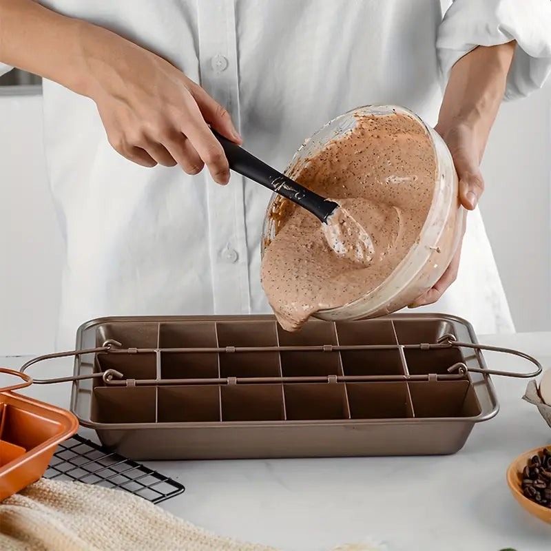 Livra tapadásmentes brownie sütő 18 szeletelős elválasztóval