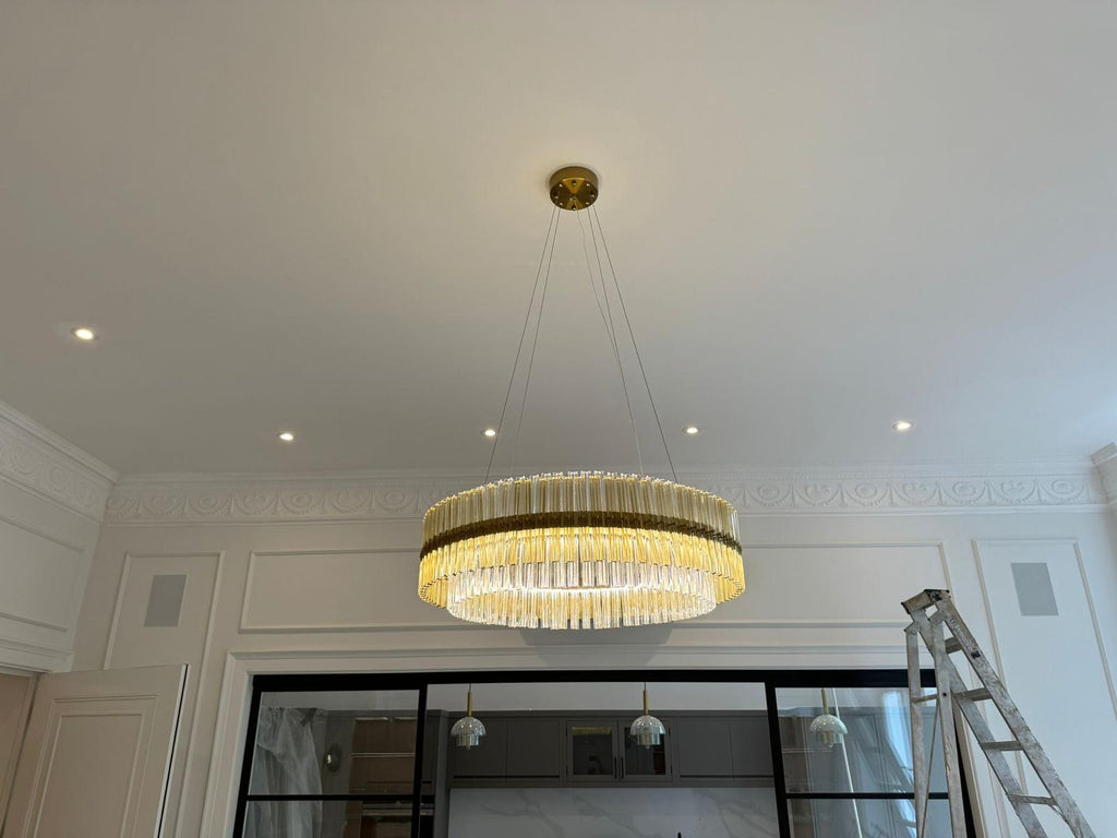 Candeeiro de Cristal em Vidro Aurelia para Iluminação Intemporal de Casa
