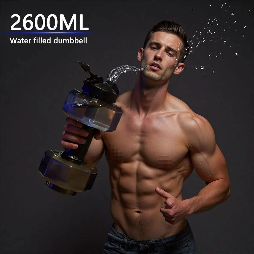 FlexDumbbell Wasserflasche 550ml Zwei-in-Eins Fitnessbegleiter für Fitnessstudio-Besucher