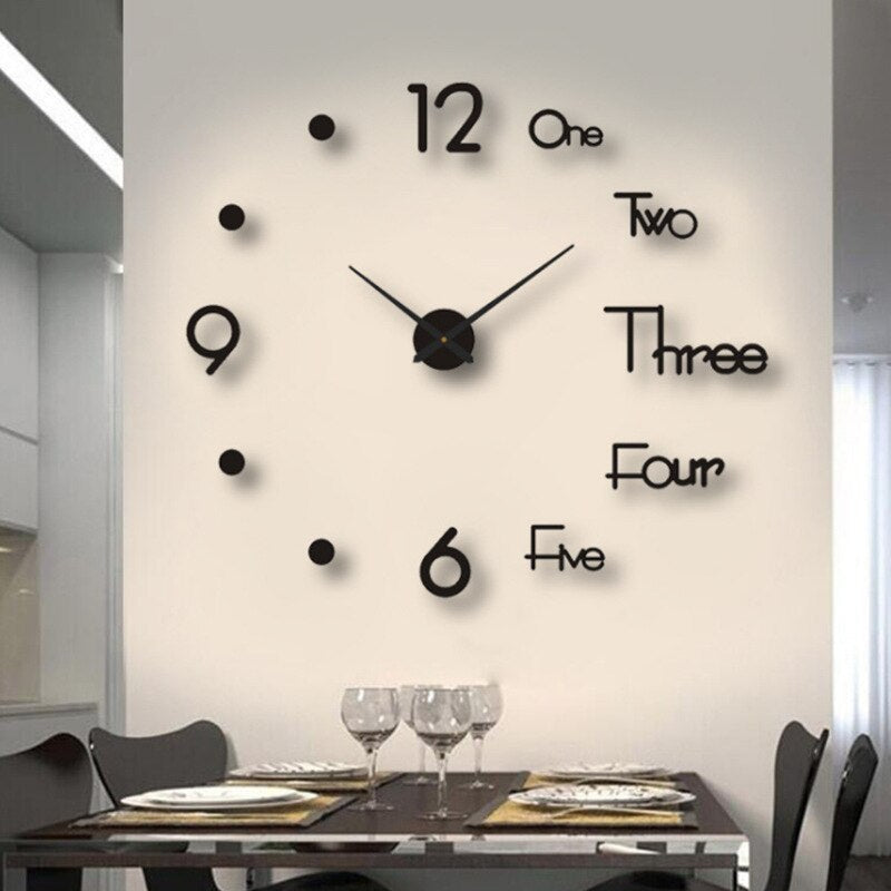 Sleek Modern Wall Clock With 3D Numerals That Float
