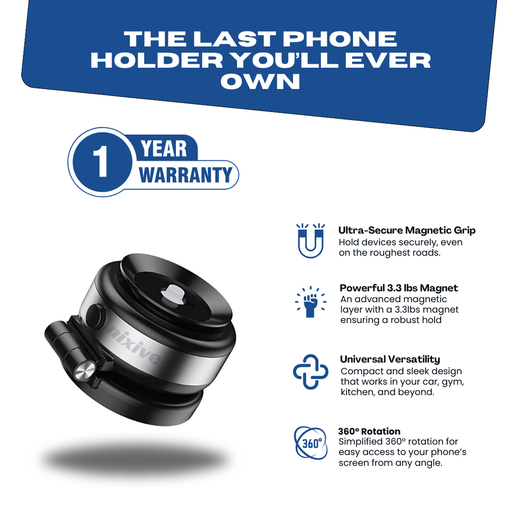GripNova 360 Phone Mount With Strong Suction For Fast Secure Positioning