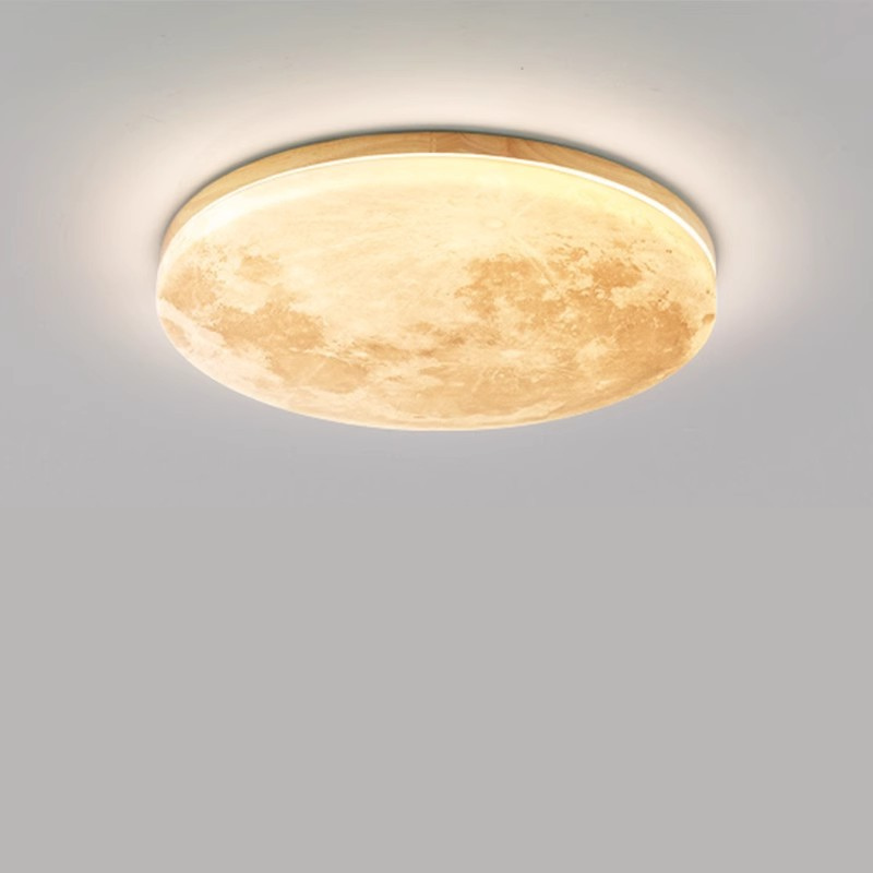 Plafonnier encastré LumaSphere avec éclat chaleureux d'inspiration japonaise pour chambre