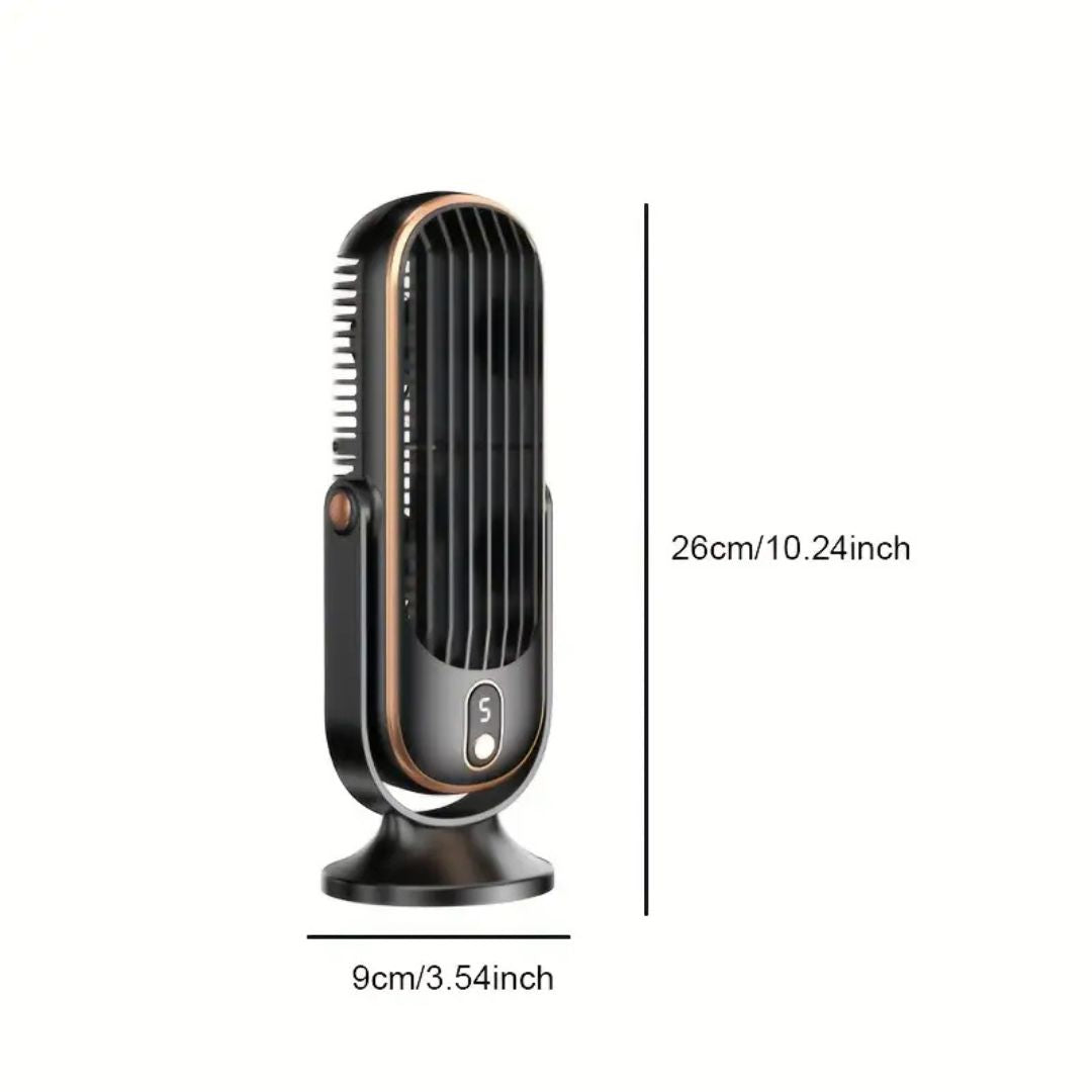 LumaBreeze Quiet USB Fan With Rechargeable Battery For Home And Office
