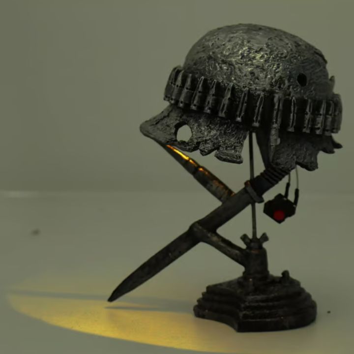 AntiqueLume Steel Helmet Lamp For Historic Home Decor