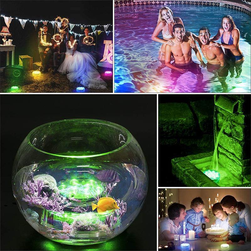 Remote-Controlled LED Light For Pools With Waterproof Magnetic Suction For Outdoor Use