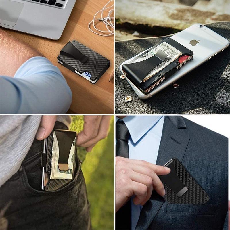 Porte-cartes Ridge en fibre de carbone, mince pour un usage quotidien