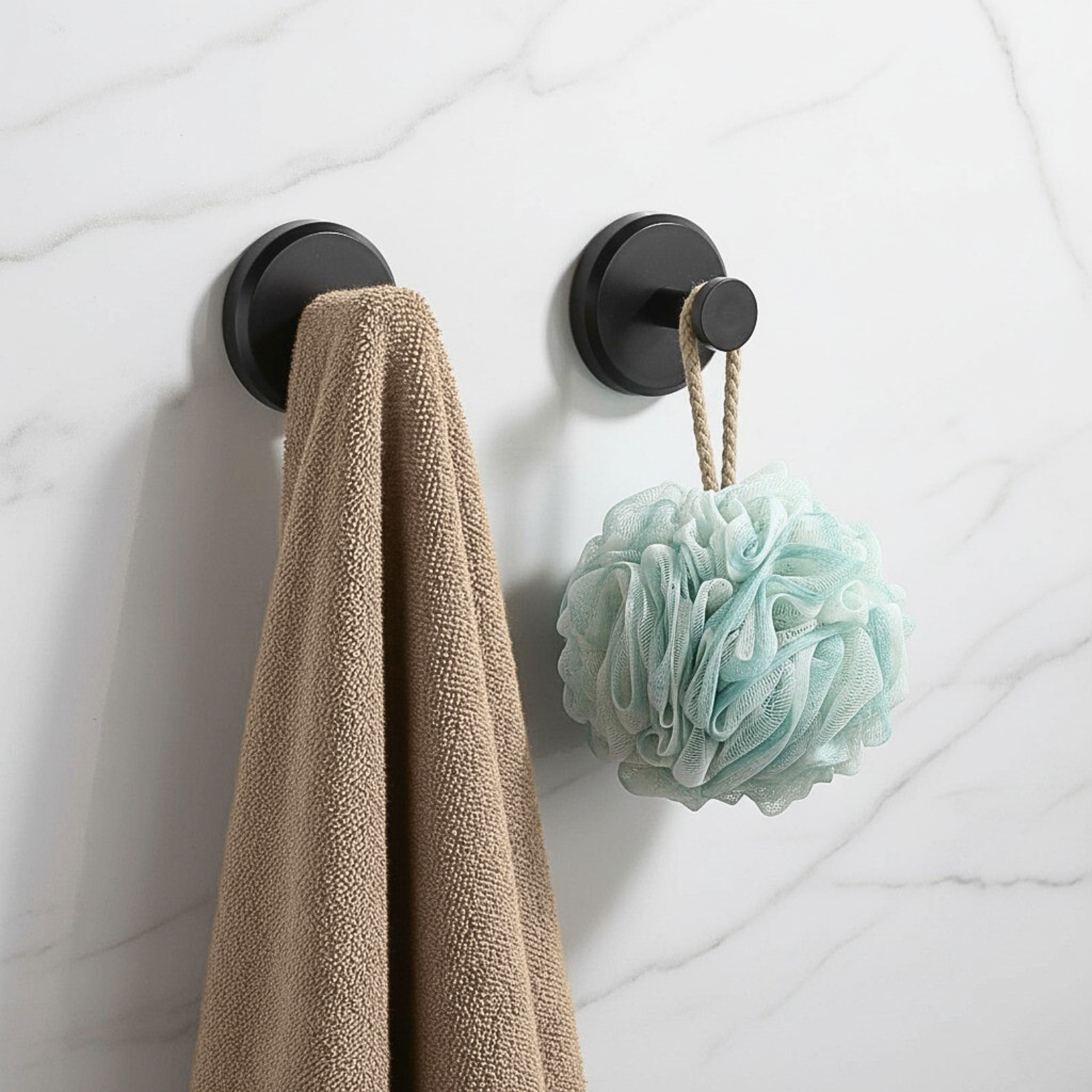 ClingPro Four-Piece Reusable Hooks With Suction On Smooth Surfaces