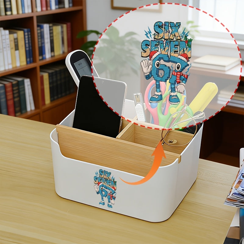 Memeroot Bamboo Desktop Storage for Neat Desk Organization