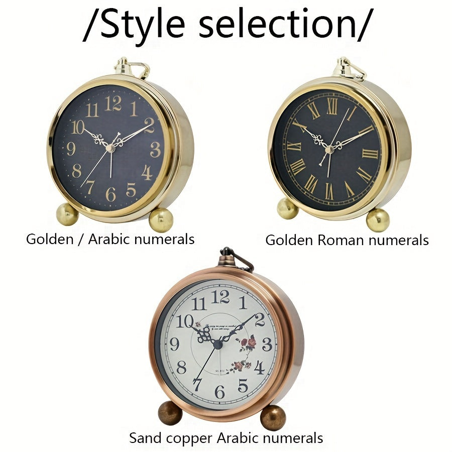 Despertador Europeu VintageTick em Metal com Design Retro