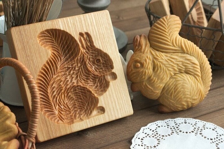 Engraved Wooden Cookie Molds With Pastry Stamps For Gingerbread And Biscuits