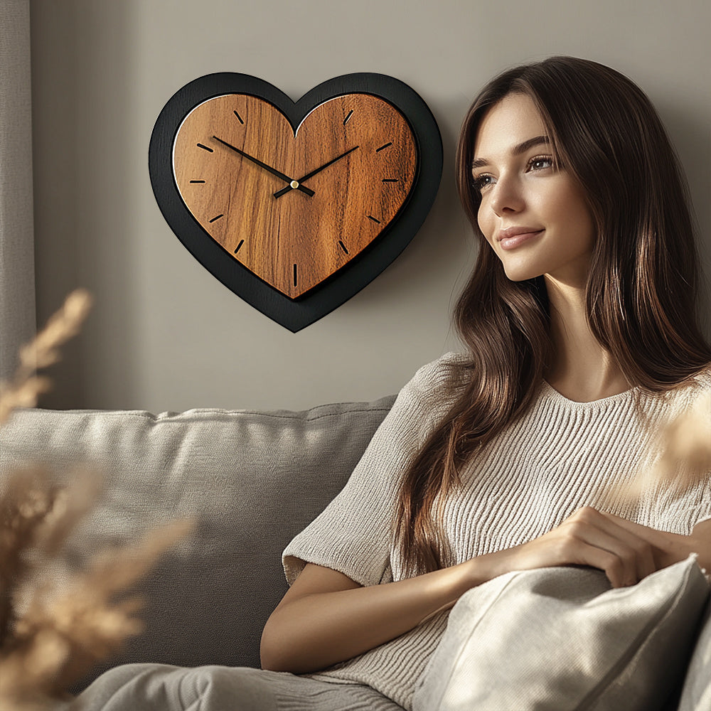 Rustikální dřevěné nástěnné hodiny Timberheart