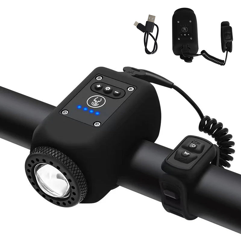 Timbre para bicicleta de montaña con luz brillante accesorio dos en uno