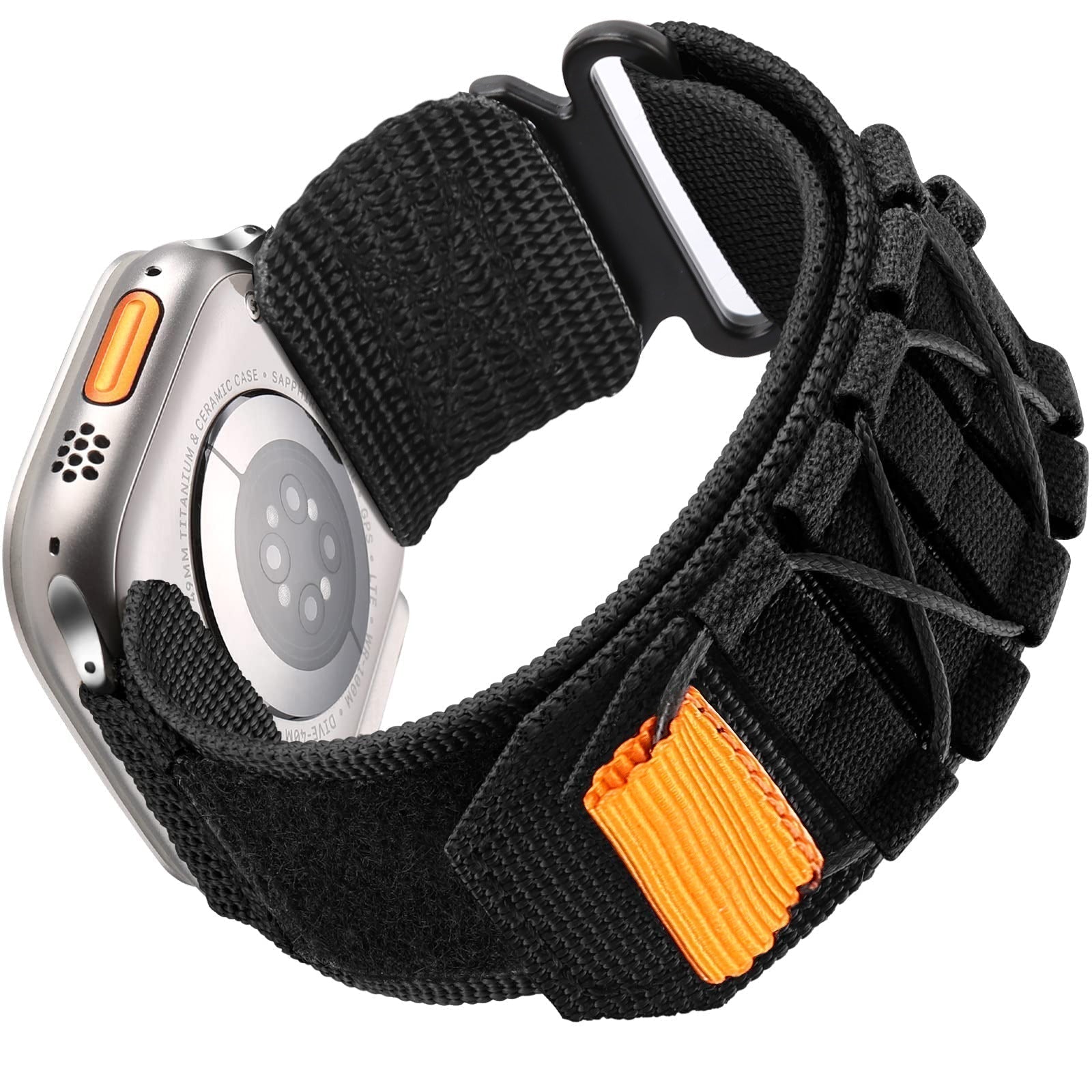 SummitGuard Nylon Canvas Loop Hook And Loop Strap For Apple Watch