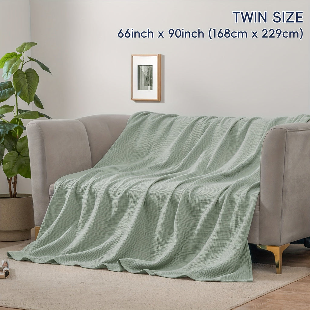 Cloudsoft 4-Layer Cotton Blanket Delivers Year-Round Breathable Comfort