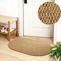 ScandiRoots Oval Rug Brown Nordic Style for Entryways and Bathrooms