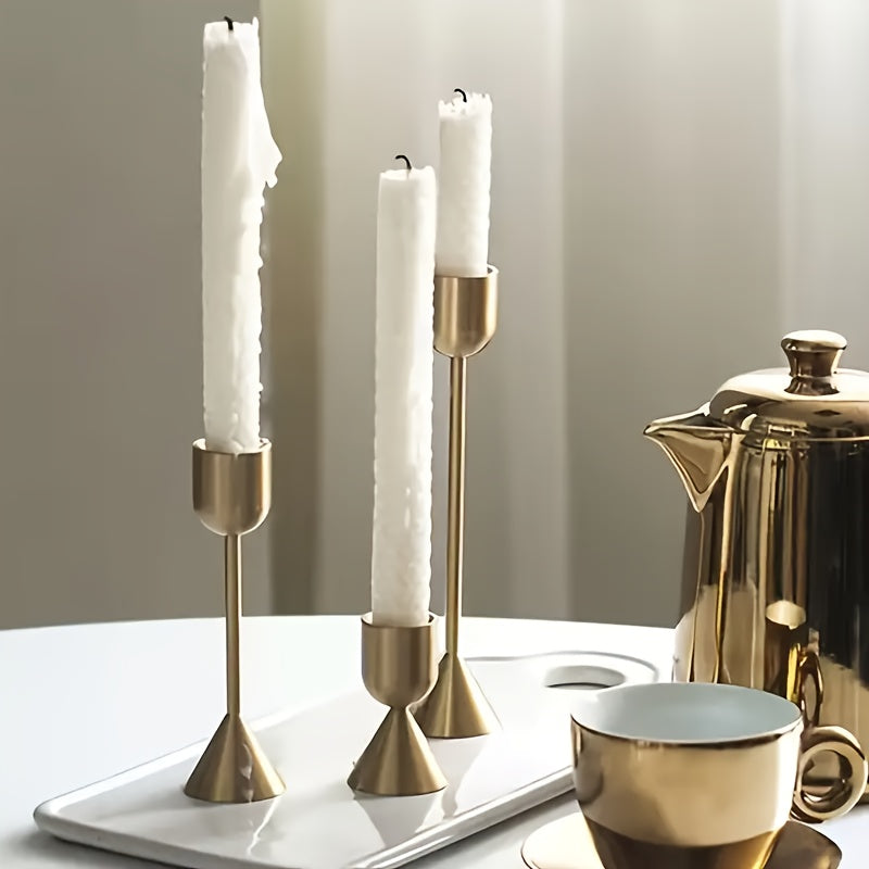 Metallica Trio Three-Piece Candle Holders Kit For Tabletop Decor
