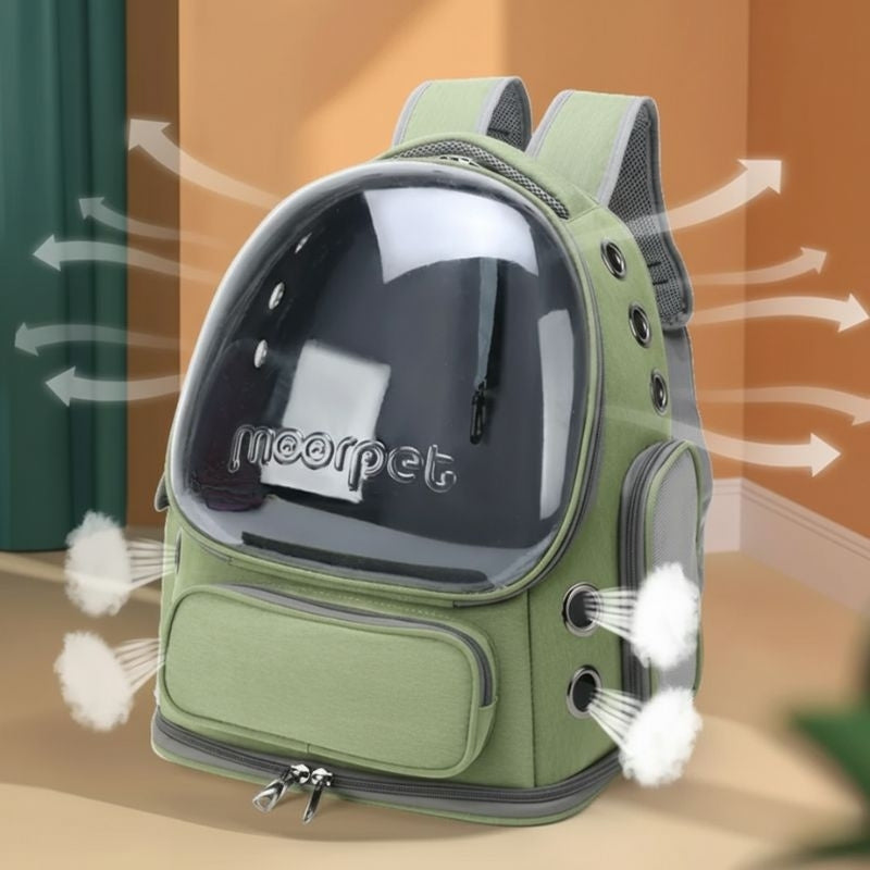 AeroPaw Breathable See-Through Carrier Backpack For Cats And Small Dogs
