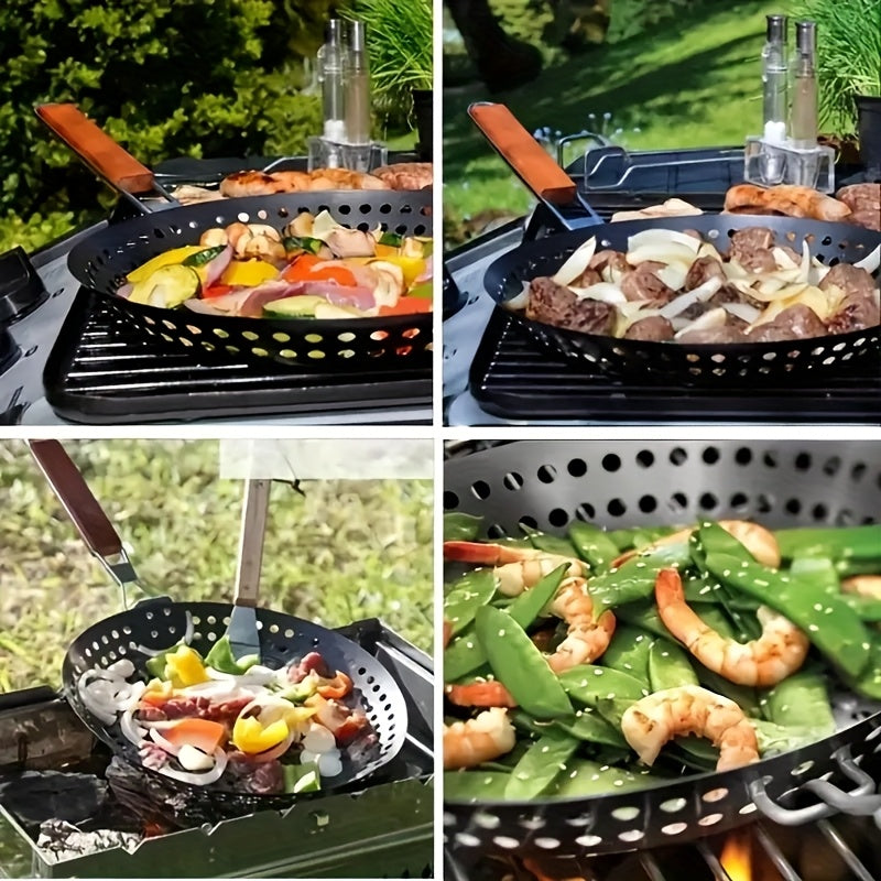 Grillround venkovní litinová pánev pro rovnoměrné grilování