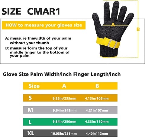 Food grade stainless steel mesh metal glove