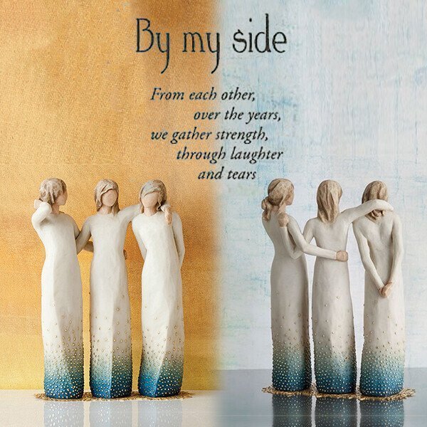 By My Side Hand-Painted Figurine Celebrating Friendship And Support